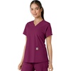 image:imageCarhartt Scrubs C12313 Womens Force Essentials Modern Fit VNeck TopWine