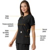 image:imageCarhartt Scrubs C12413 Womens Force Essentials Modern Fit Notch NeckBlack
