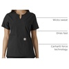 image:imageCarhartt Scrubs C12413 Womens Force Essentials Modern Fit Notch NeckBlack