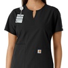 image:imageCarhartt Scrubs C12413 Womens Force Essentials Modern Fit Notch NeckBlack