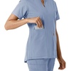 image:imageCarhartt Scrubs C12413 Womens Force Essentials Modern Fit Notch NeckCeil Blue