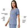 image:imageCarhartt Scrubs C12413 Womens Force Essentials Modern Fit Notch NeckCeil Blue