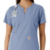 image:imageCarhartt Scrubs C12413 Womens Force Essentials Modern Fit Notch NeckCeil Blue