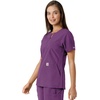image:imageCarhartt Scrubs C12413 Womens Force Essentials Modern Fit Notch NeckEggplant