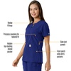 image:imageCarhartt Scrubs C12413 Womens Force Essentials Modern Fit Notch NeckGalaxy Blue