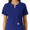 image:imageCarhartt Scrubs C12413 Womens Force Essentials Modern Fit Notch NeckGalaxy Blue