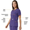 image:imageCarhartt Scrubs C12413 Womens Force Essentials Modern Fit Notch NeckGrape