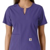 image:imageCarhartt Scrubs C12413 Womens Force Essentials Modern Fit Notch NeckGrape