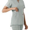image:imageCarhartt Scrubs C12413 Womens Force Essentials Modern Fit Notch NeckGrey