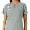 image:imageCarhartt Scrubs C12413 Womens Force Essentials Modern Fit Notch NeckGrey