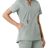 image:imageCarhartt Scrubs C12413 Womens Force Essentials Modern Fit Notch NeckGrey