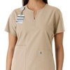image:imageCarhartt Scrubs C12413 Womens Force Essentials Modern Fit Notch NeckKhaki