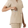 image:imageCarhartt Scrubs C12413 Womens Force Essentials Modern Fit Notch NeckKhaki
