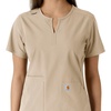 image:imageCarhartt Scrubs C12413 Womens Force Essentials Modern Fit Notch NeckKhaki