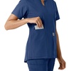 image:imageCarhartt Scrubs C12413 Womens Force Essentials Modern Fit Notch NeckNavy