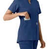 image:imageCarhartt Scrubs C12413 Womens Force Essentials Modern Fit Notch NeckNavy