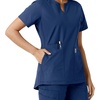 image:imageCarhartt Scrubs C12413 Womens Force Essentials Modern Fit Notch NeckNavy