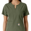 image:imageCarhartt Scrubs C12413 Womens Force Essentials Modern Fit Notch NeckOlive