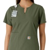 image:imageCarhartt Scrubs C12413 Womens Force Essentials Modern Fit Notch NeckOlive