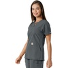 image:imageCarhartt Scrubs C12413 Womens Force Essentials Modern Fit Notch NeckPewter