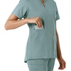 image:imageCarhartt Scrubs C12413 Womens Force Essentials Modern Fit Notch NeckSummer Blue
