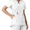 image:imageCarhartt Scrubs C12413 Womens Force Essentials Modern Fit Notch NeckWhite