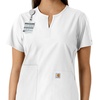 image:imageCarhartt Scrubs C12413 Womens Force Essentials Modern Fit Notch NeckWhite