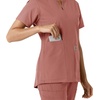 image:imageCarhartt Scrubs C12413 Womens Force Essentials Modern Fit Notch NeckWildrose