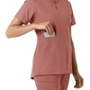image:imageCarhartt Scrubs C12413 Womens Force Essentials Modern Fit Notch NeckWildrose