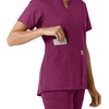 image:imageCarhartt Scrubs C12413 Womens Force Essentials Modern Fit Notch NeckWine