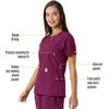 image:imageCarhartt Scrubs C12413 Womens Force Essentials Modern Fit Notch NeckWine