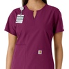 image:imageCarhartt Scrubs C12413 Womens Force Essentials Modern Fit Notch NeckWine