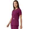 image:imageCarhartt Scrubs C12413 Womens Force Essentials Modern Fit Notch NeckWine