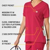 image:imageCarhartt Scrubs C12610 Womens Force CrossFlex Modern Fit Chest PockeAzalea