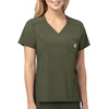 image:imageCarhartt Scrubs C12610 Womens Force CrossFlex Modern Fit Chest PockeBasil