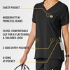 image:imageCarhartt Scrubs C12610 Womens Force CrossFlex Modern Fit Chest PockeBlack