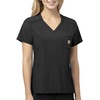 image:imageCarhartt Scrubs C12610 Womens Force CrossFlex Modern Fit Chest PockeBlack