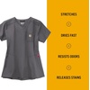 image:imageCarhartt Scrubs C12610 Womens Force CrossFlex Modern Fit Chest PockePewter