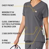image:imageCarhartt Scrubs C12610 Womens Force CrossFlex Modern Fit Chest PockePewter