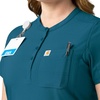 image:imageCarhartt Scrubs C12910 Womens Force CrossFlex ModernFit Henley TuniCaribbean Blue