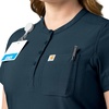 image:imageCarhartt Scrubs C12910 Womens Force CrossFlex ModernFit Henley TuniNavy