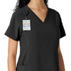 image:imageCarhartt Scrubs C13310 Womens CrossFlex Modern Fit Oversized VNeck TopBlack