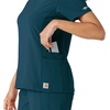 image:imageCarhartt Scrubs C13310 Womens CrossFlex Modern Fit Oversized VNeck TopCaribbean