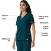 image:imageCarhartt Scrubs C13310 Womens CrossFlex Modern Fit Oversized VNeck TopCaribbean