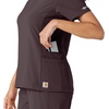 image:imageCarhartt Scrubs C13310 Womens CrossFlex Modern Fit Oversized VNeck TopDark Sepia