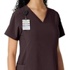 image:imageCarhartt Scrubs C13310 Womens CrossFlex Modern Fit Oversized VNeck TopDark Sepia