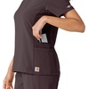 image:imageCarhartt Scrubs C13310 Womens CrossFlex Modern Fit Oversized VNeck TopDark Sepia