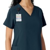image:imageCarhartt Scrubs C13310 Womens CrossFlex Modern Fit Oversized VNeck TopNavy