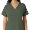 image:imageCarhartt Scrubs C13310 Womens CrossFlex Modern Fit Oversized VNeck TopOlive