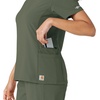 image:imageCarhartt Scrubs C13310 Womens CrossFlex Modern Fit Oversized VNeck TopOlive